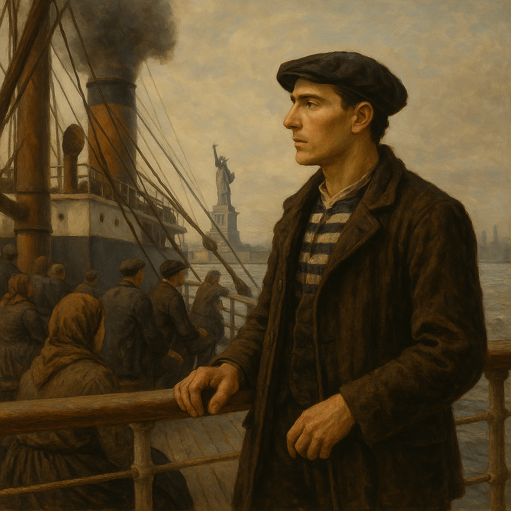 bretons arrivant à New-York