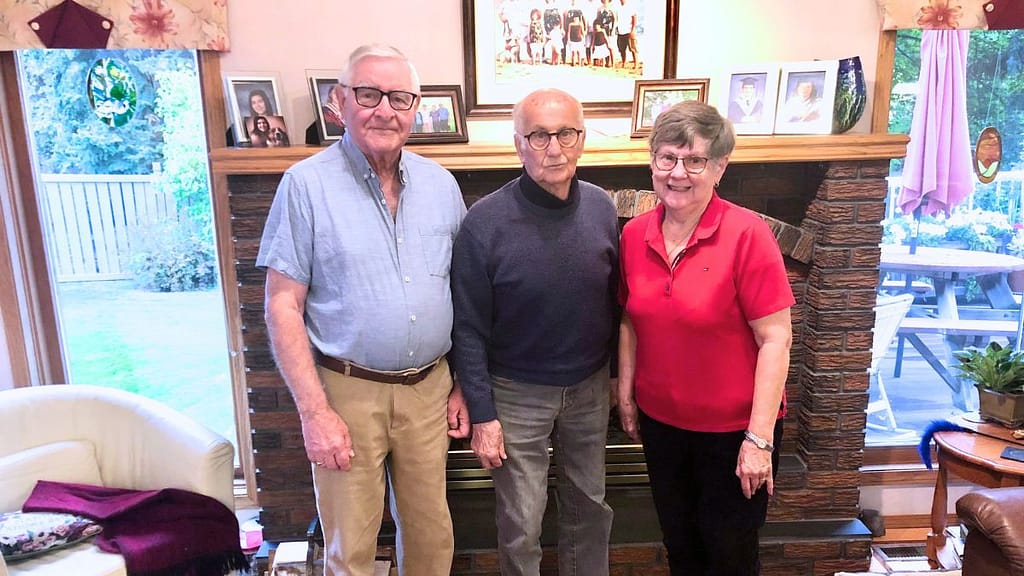 Marcel Carmard chez Lucien Duigou à Saint-Albert en Alberta