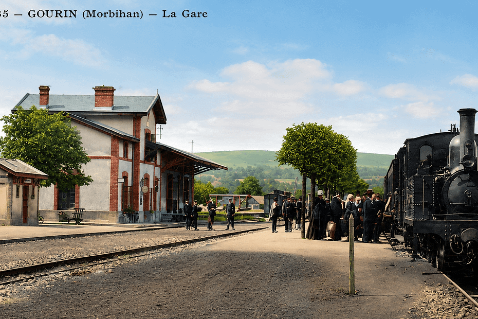 gare de Gourin colorée